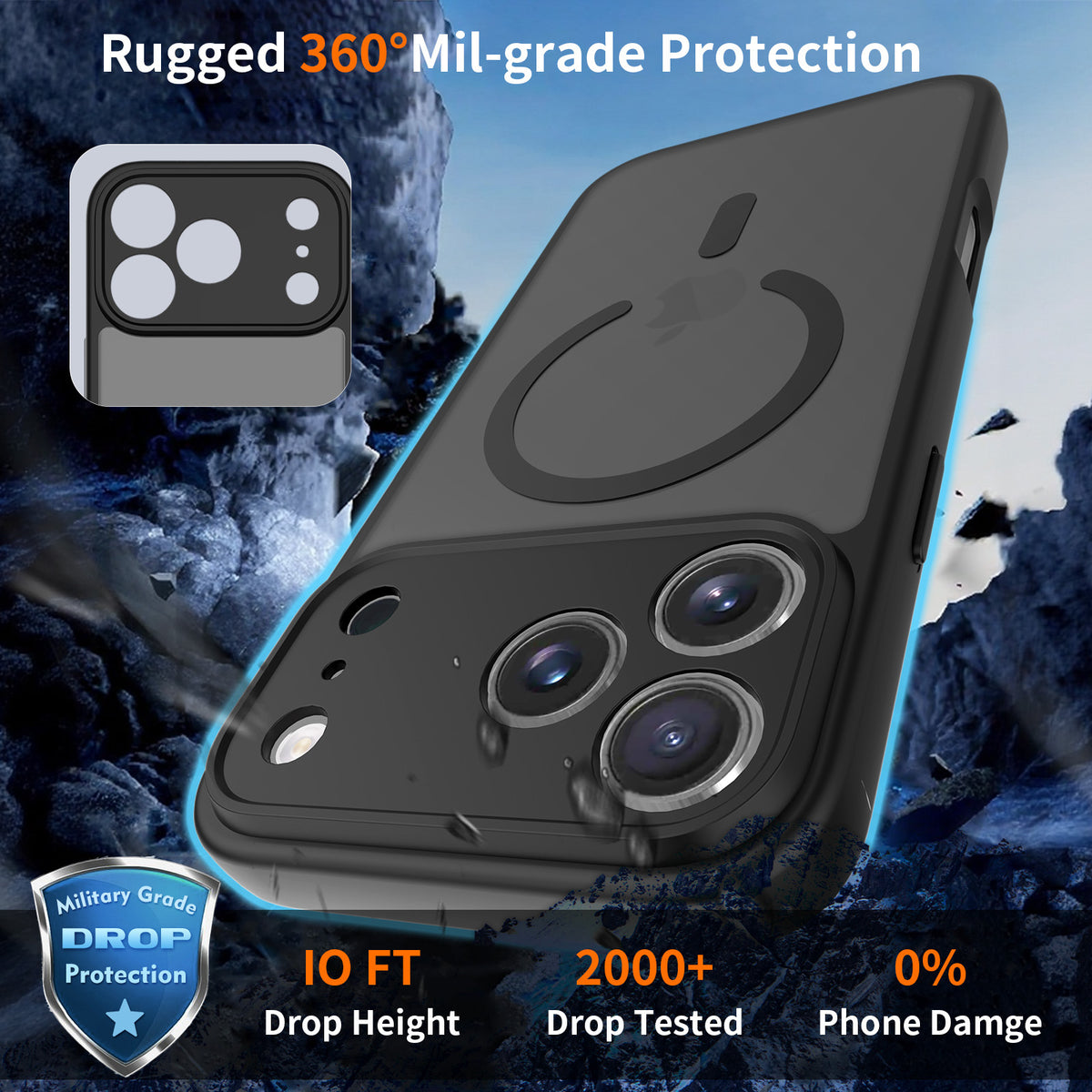 Magnetic Shockproof Matte Phone Case for iPhone 18 Pro Max