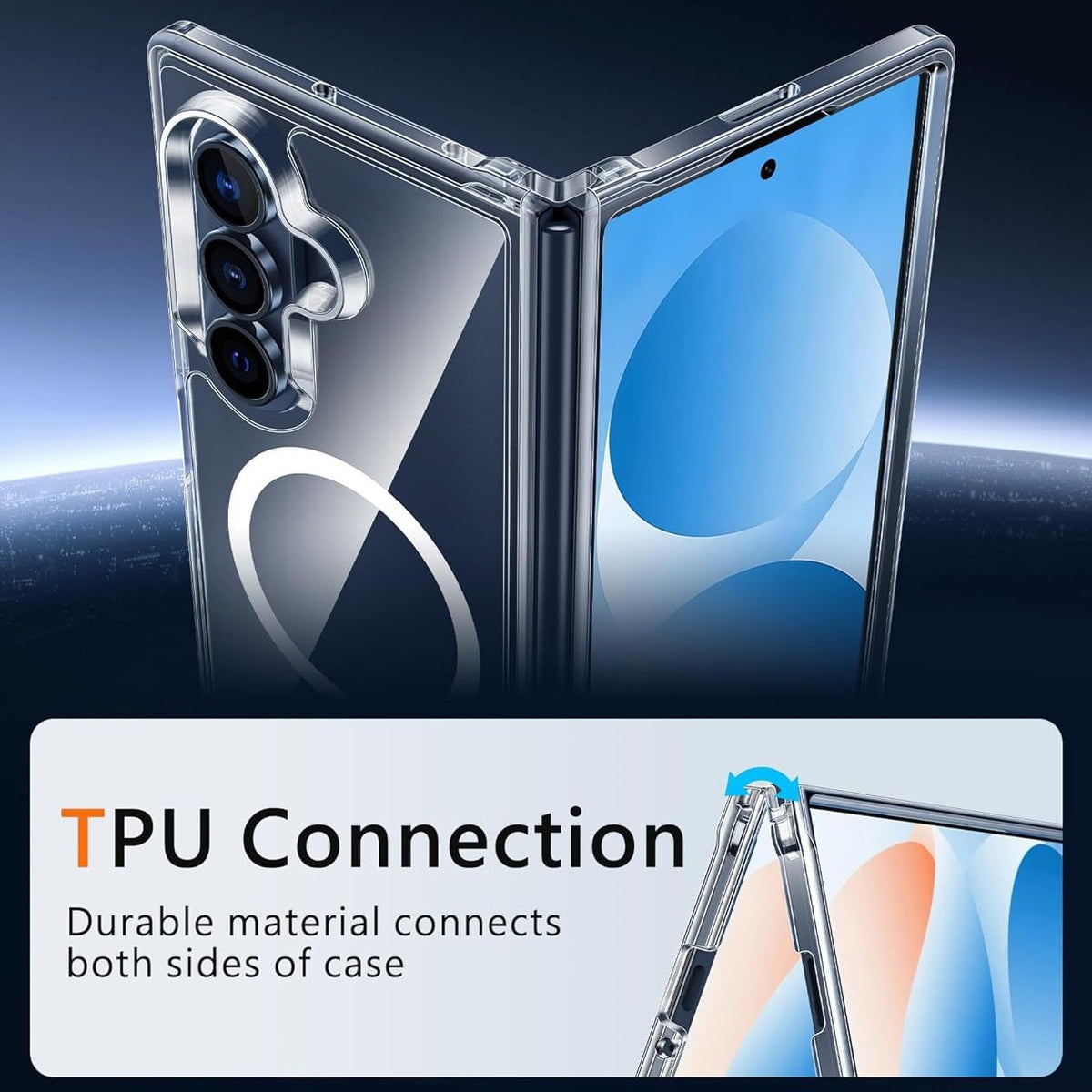 Anti-yellowing magnetic phone case for Samsung Galaxy Z Fold 7