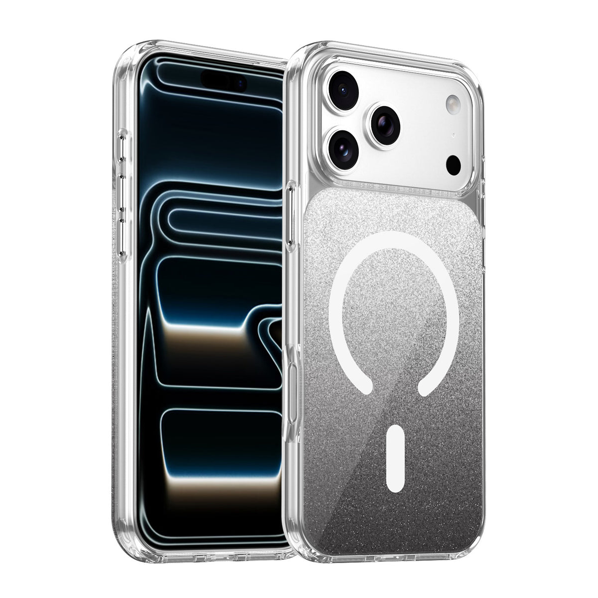 Gradient Glitter Magnetic Shockproof Phone Case for iPhone 17 Pro Max
