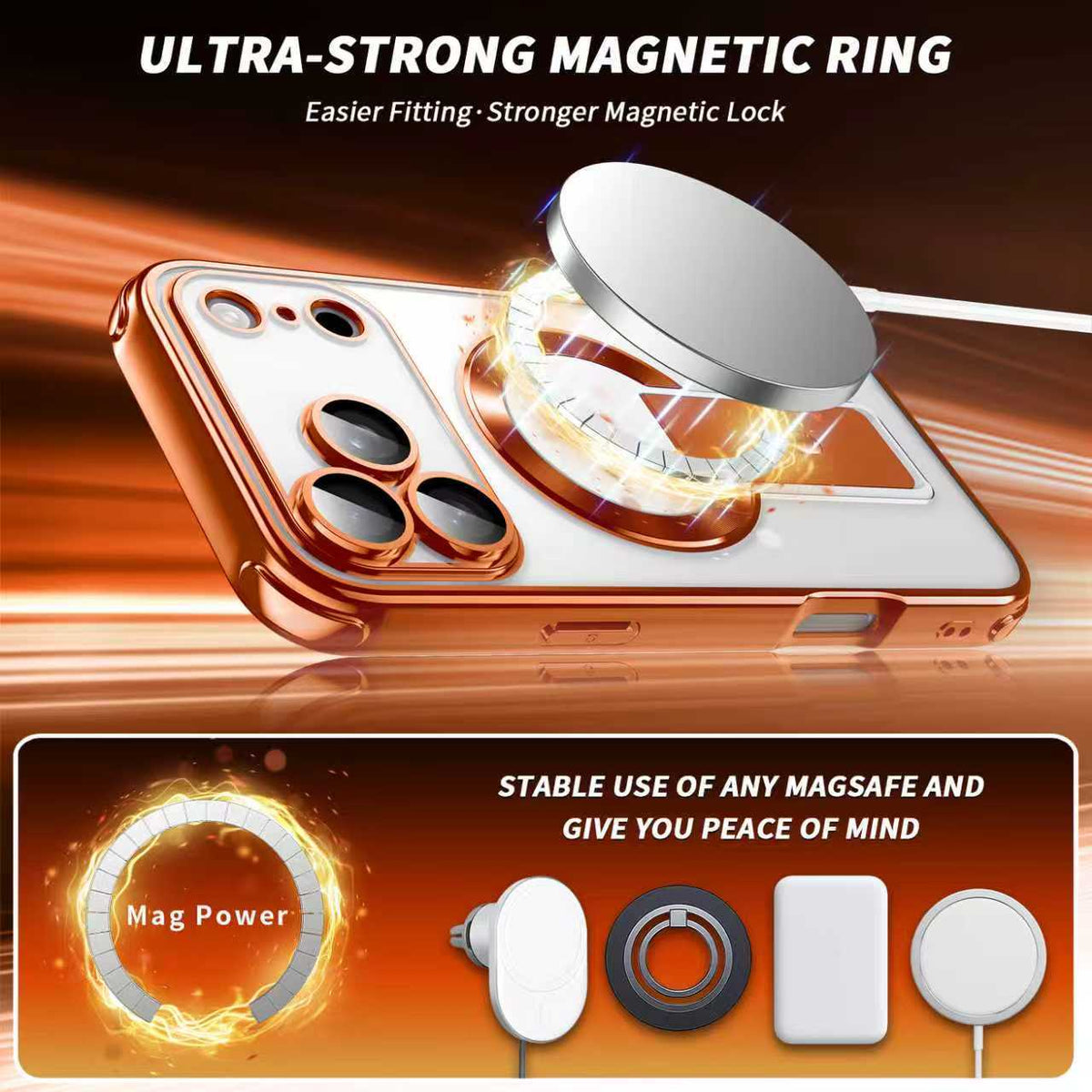 Magnetic Stand Phone Case for iPhone 18 Pro with Lens Protector