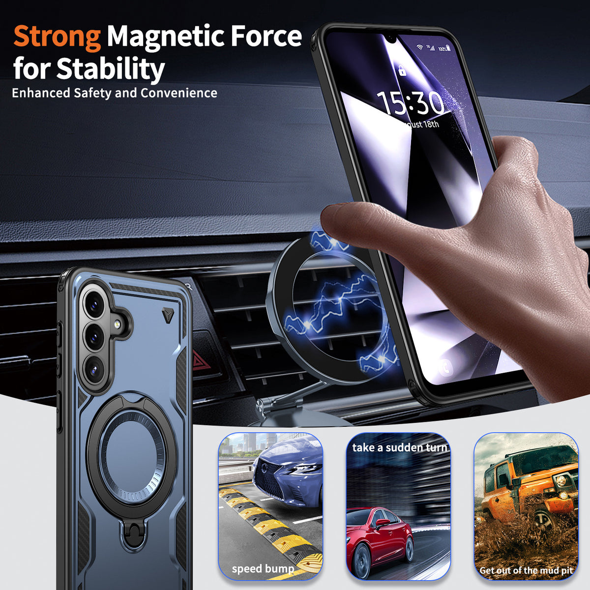 TPU+PC Magnetic phone case for Samsung Galaxy A17 (4G)