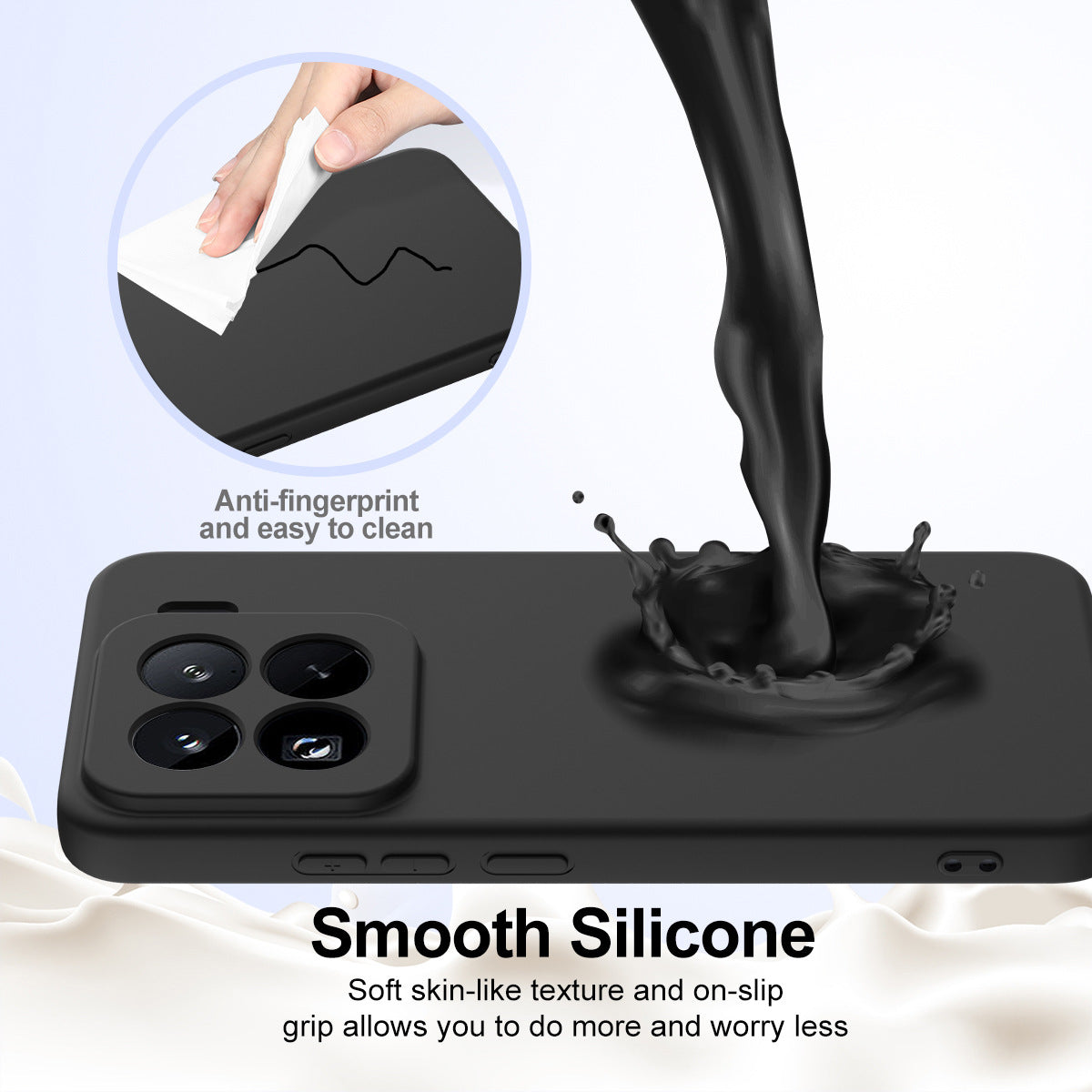 Silicone MagSafe Solid Color Phone Case for Xiaomi 14T Pro