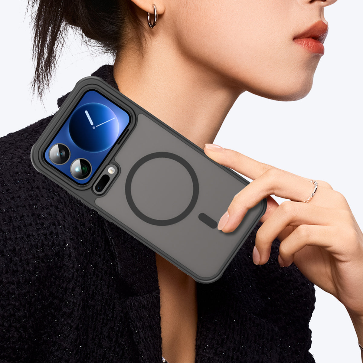 PC+TPU frosted magnetic phone case for Xiaomi 17 Pro