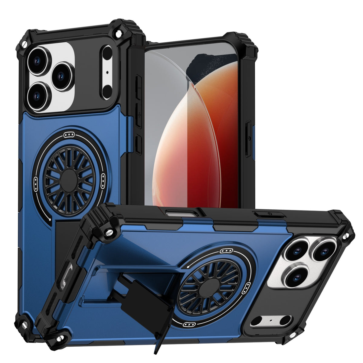 TPU+PC Magnetic stand Shockproof phone case for iPhone 17 Pro Max