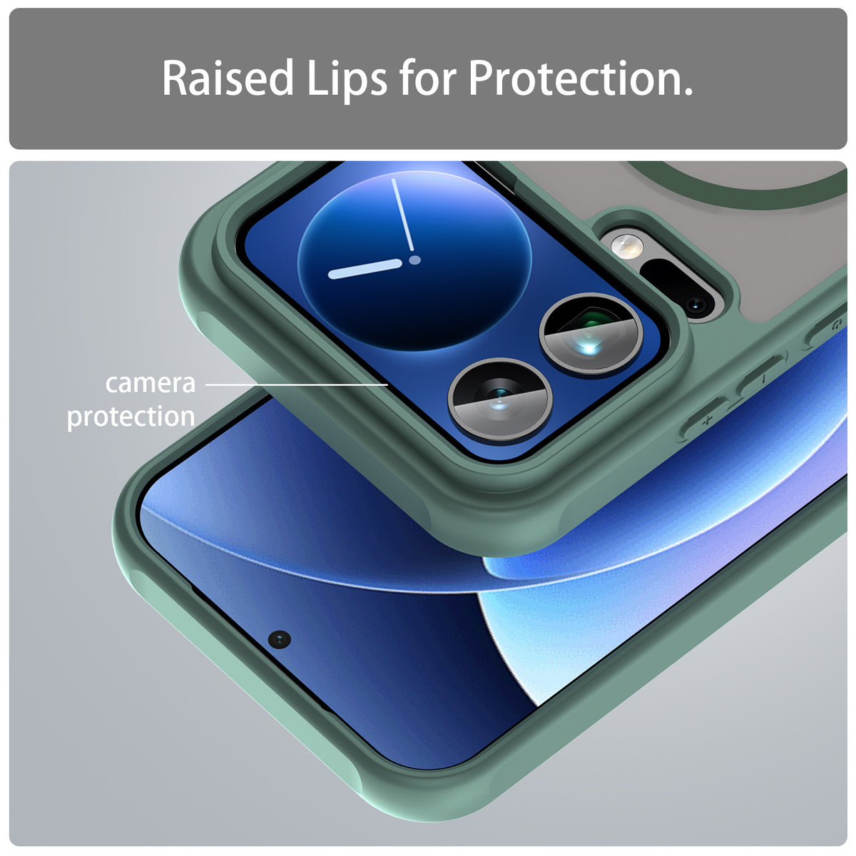 PC+TPU frosted magnetic phone case for Xiaomi 17 Pro