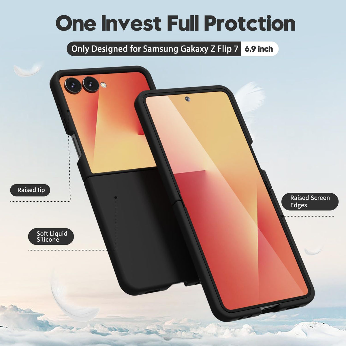 Silicone Shockproof phone case for Samsung Galaxy Z Flip 7