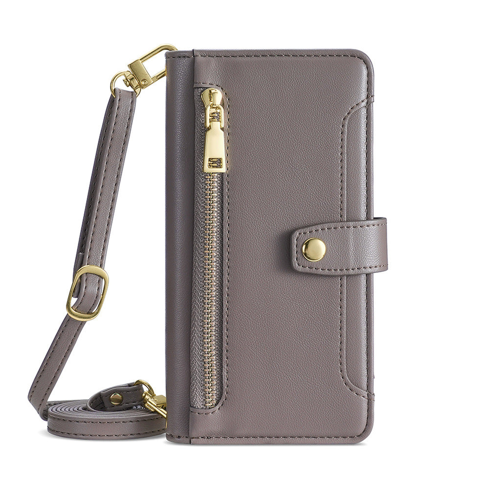 Genuine leather wallet-style phone case for Google Pixel 8A