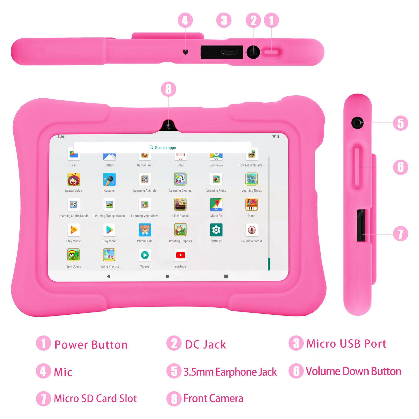 VEANXIN K7 Childern Tablet 7'' 32 Gb 1 Gb Ram Wi-Fi