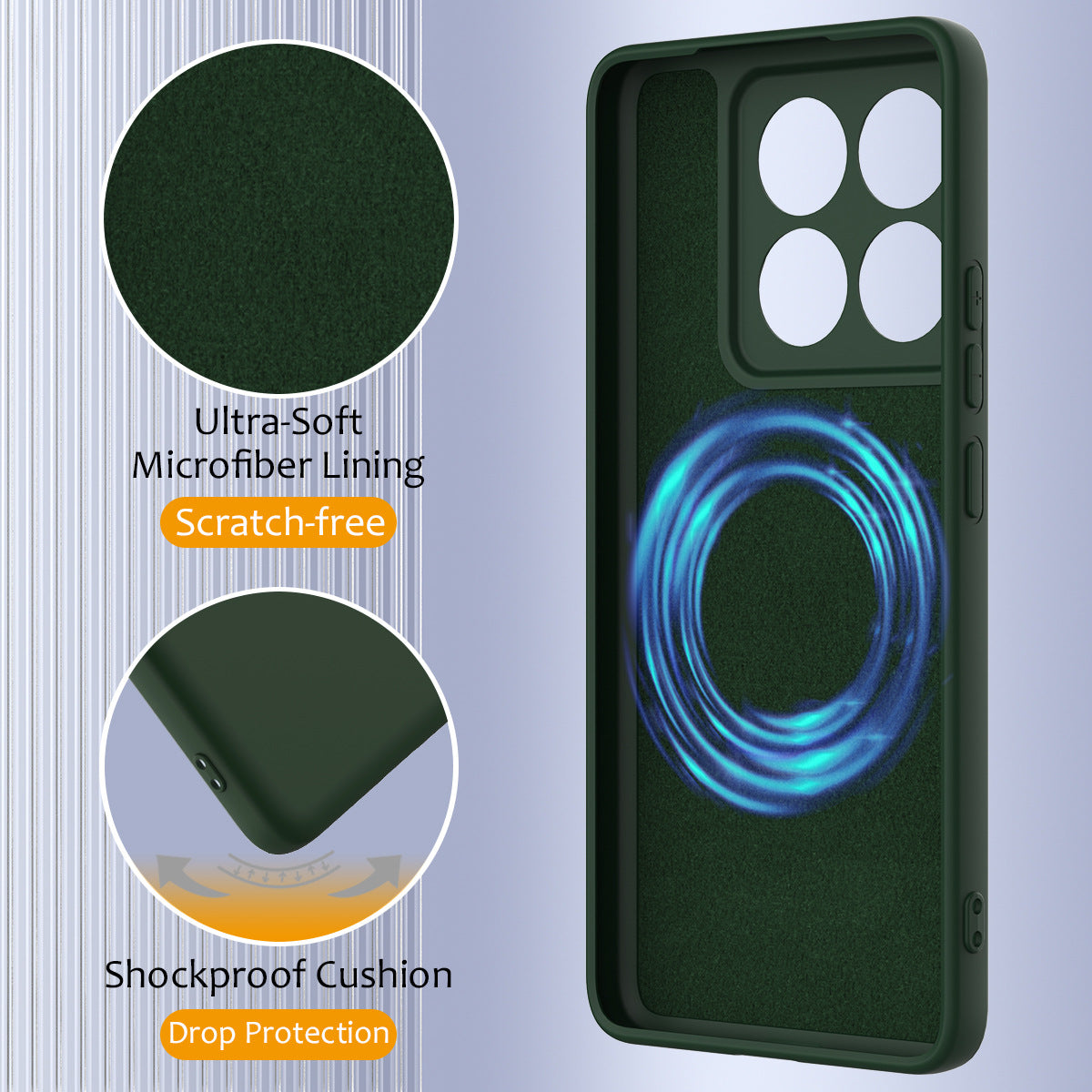 Silicone MagSafe Solid Color Phone Case for Xiaomi 14T Pro