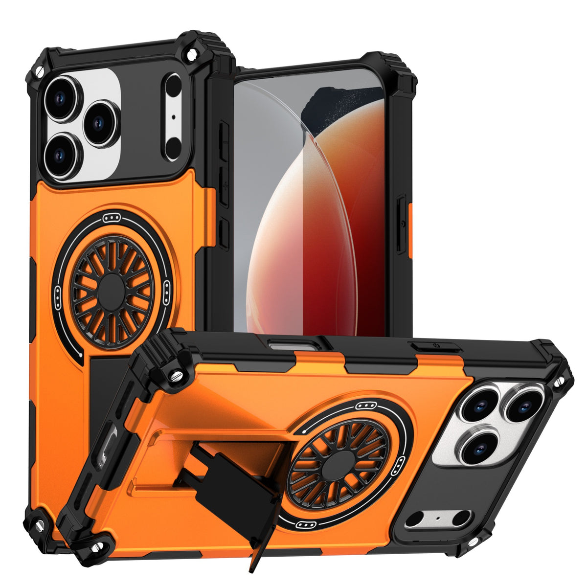 TPU+PC Magnetic stand Shockproof phone case for iPhone 17 Pro Max