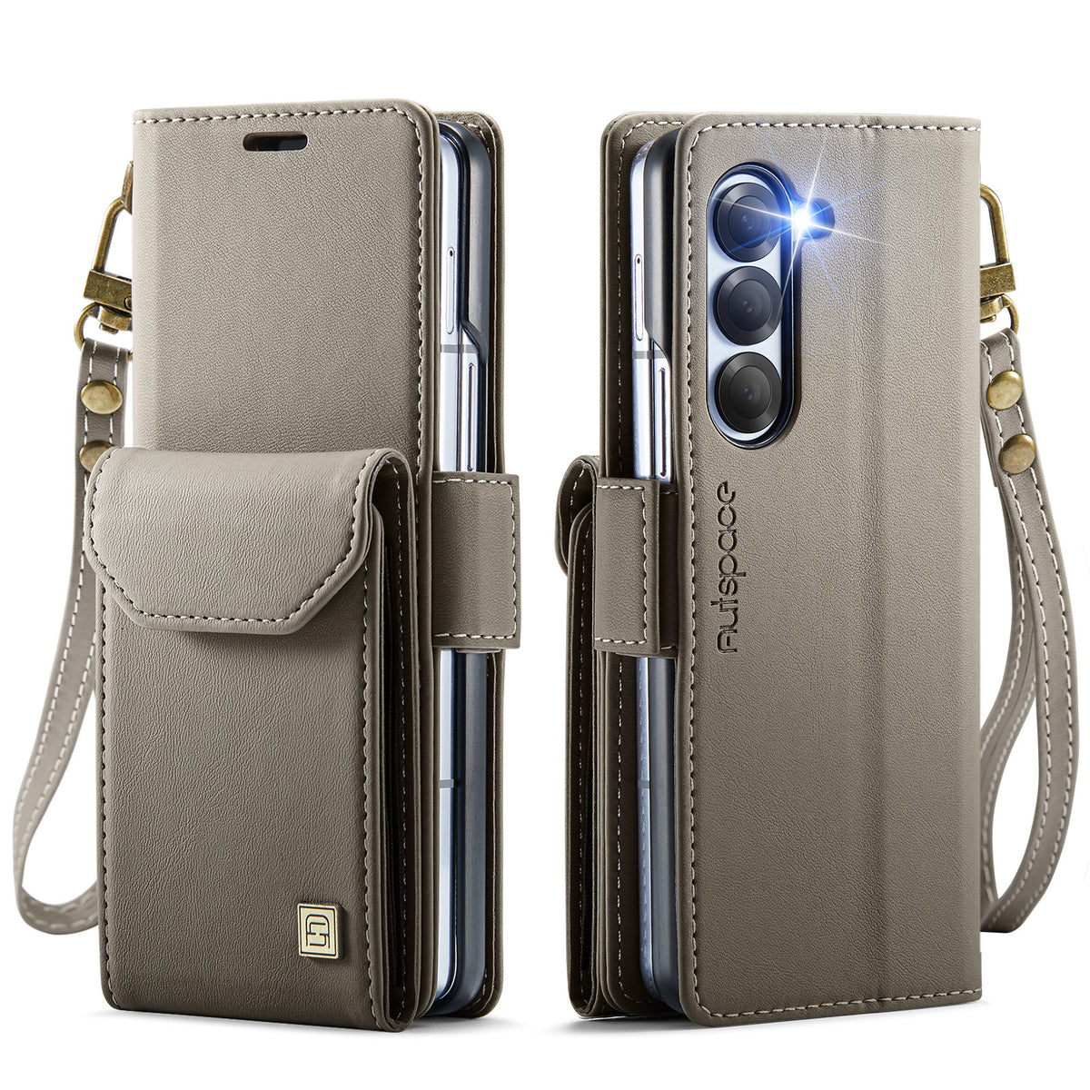 Card Holder Kickstand Phone Case for Samsung Galaxy Z Fold 5 RFID Blo