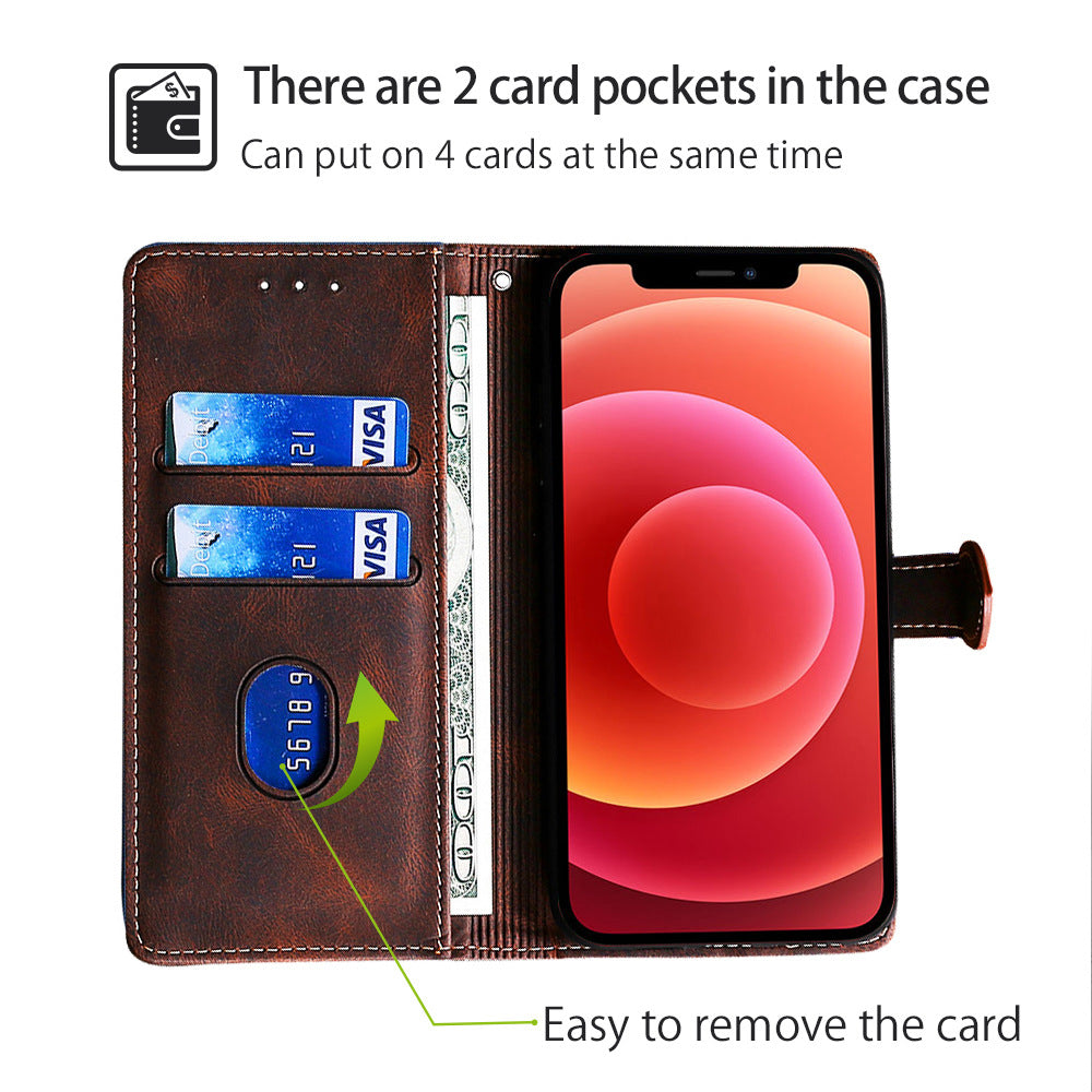 TPU Leather Card Slot Shockproof Phone Case for iPhone 14