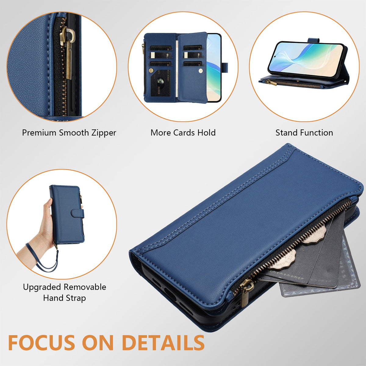 TPU + Leather Phone Case Stand for Motorola Edge 60 Fusion