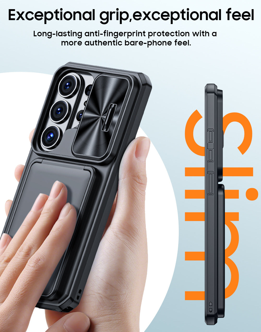RFID Anti-Theft Card Slot Phone Case for Samsung S26 Ultra | Military