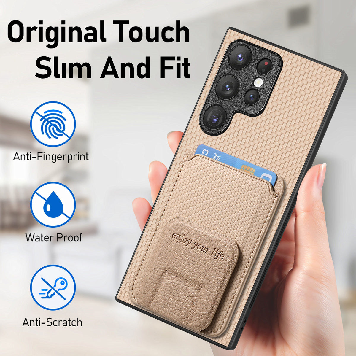 PU leather stand Shockproof phone case for Samsung Galaxy S25 Ultra