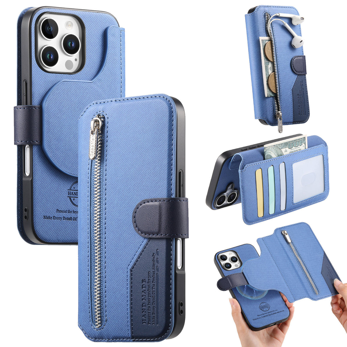 2-in-1 magnetic detachable  phone case for iPhone 13  RFID shielding