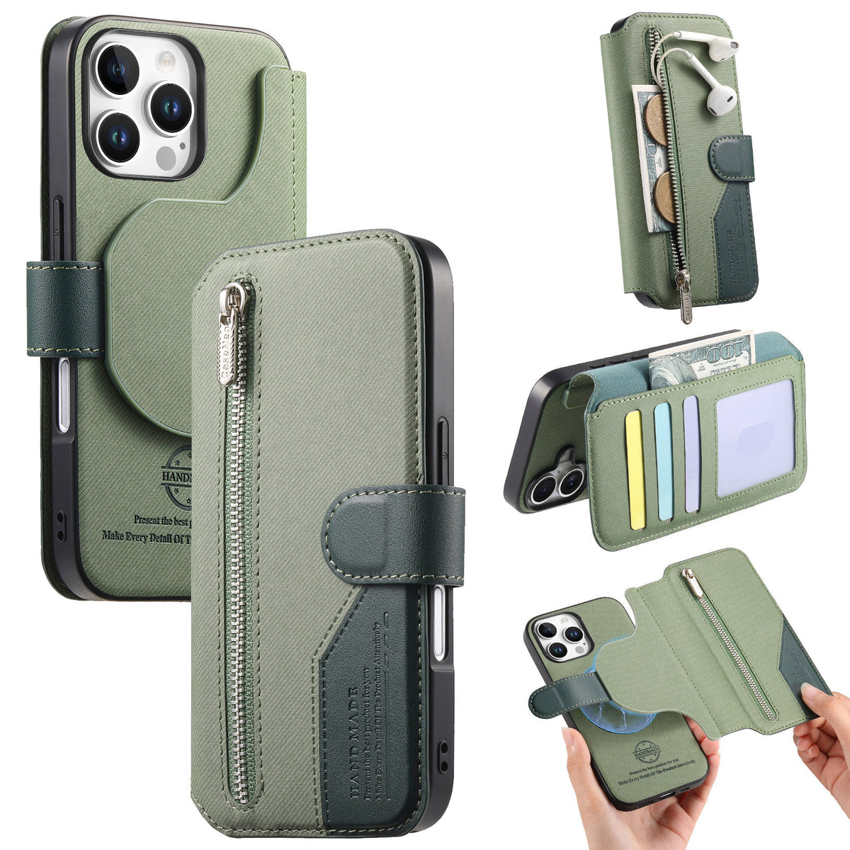 2-in-1 magnetic detachable  phone case for iPhone 13  RFID shielding