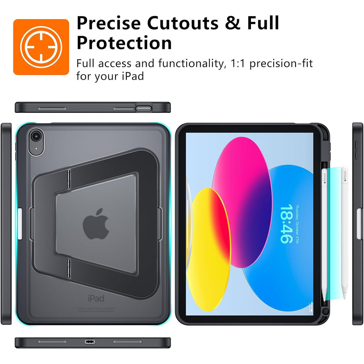 Shockproof tablet case with stand for iPad (A16) 10th/11th (2025)