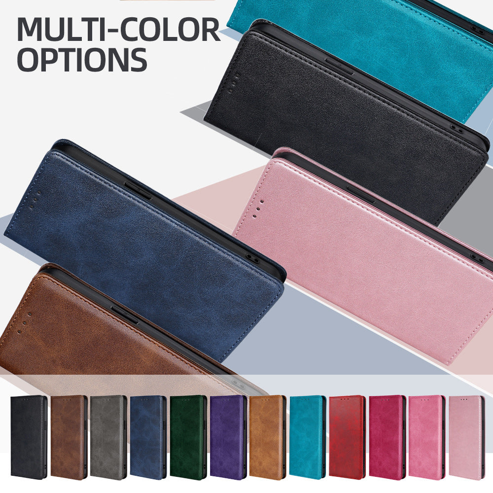 PU+TPU strong magnetic card holder leather phone case for Samsung Galaxy S26