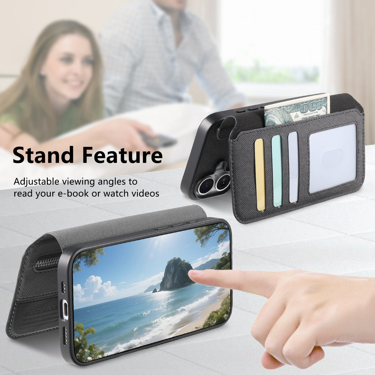 2-in-1 magnetic detachable  phone case for iPhone 13  RFID shielding