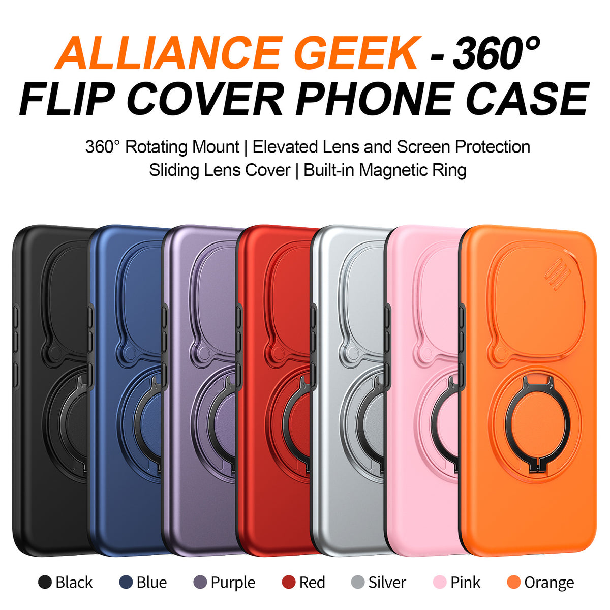 Silicone sliding window stand anti-drop phone case for Redmi Note 15 