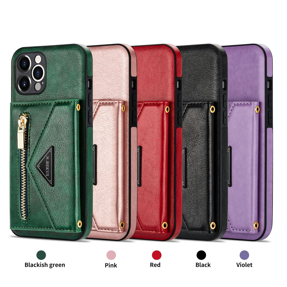 Leather Wallet Crossbody Phone Case for iPhone 16 Pro Max - Shockproo