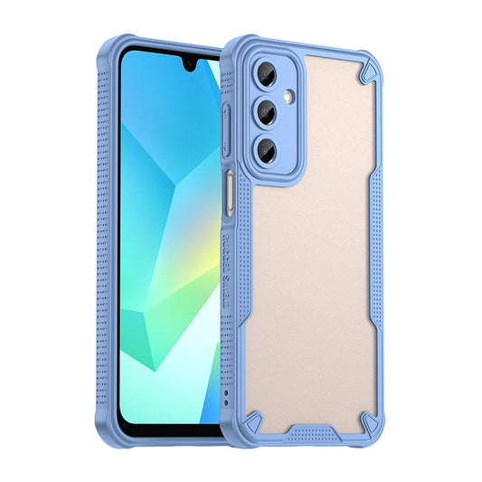 Semi-transparent frosted PC hard phone case for Samsung Galaxy A16 4G, ultra-thin shockproof protective phone case with screen protector