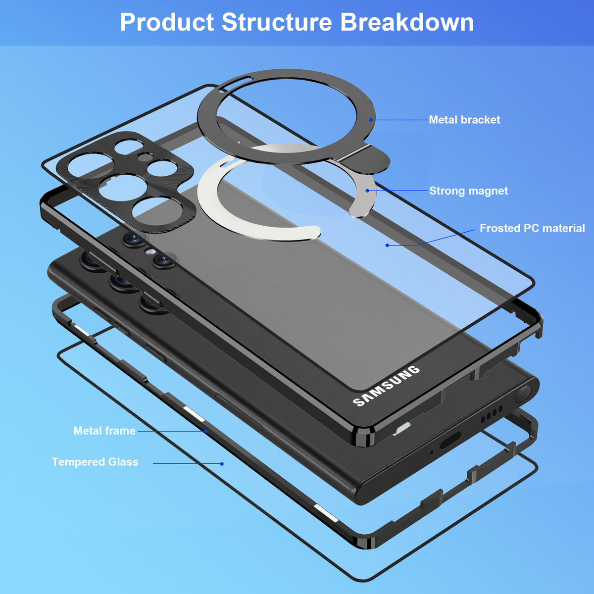 Samsung-S25-Ultra-MagSafe-Kickstand-Metal-Shockproof-Case-5
