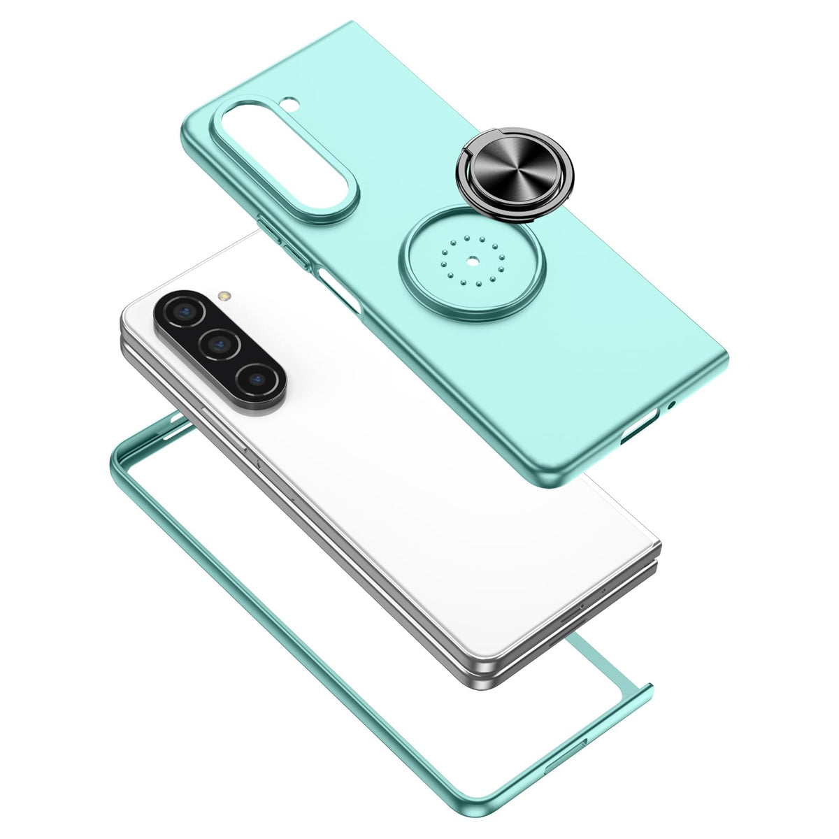 Shockproof Foldable Phone Case with Ring Holder for Samsung Galaxy Z Fold 5 5G