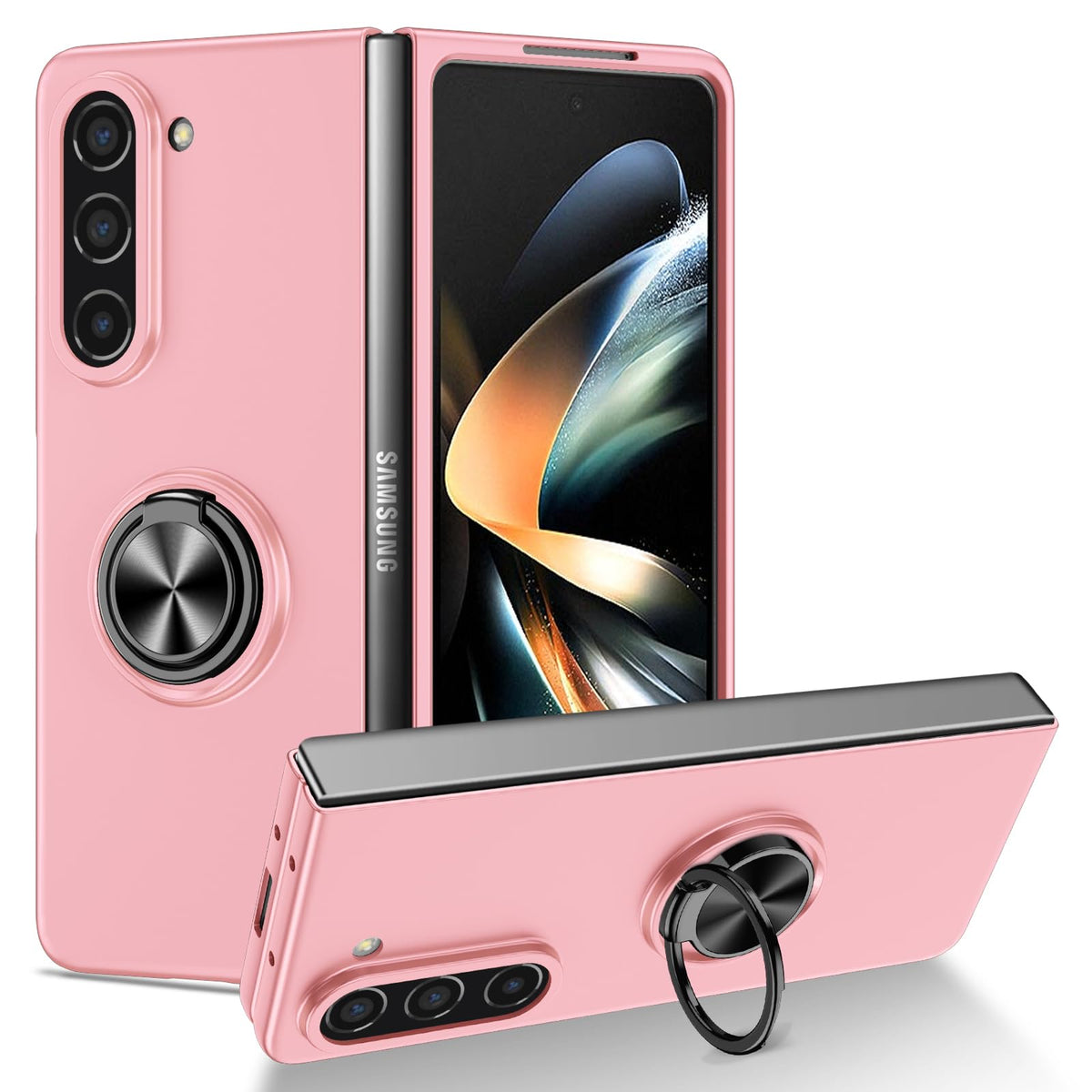 Shockproof Foldable Phone Case with Ring Holder for Samsung Galaxy Z Fold 5 5G