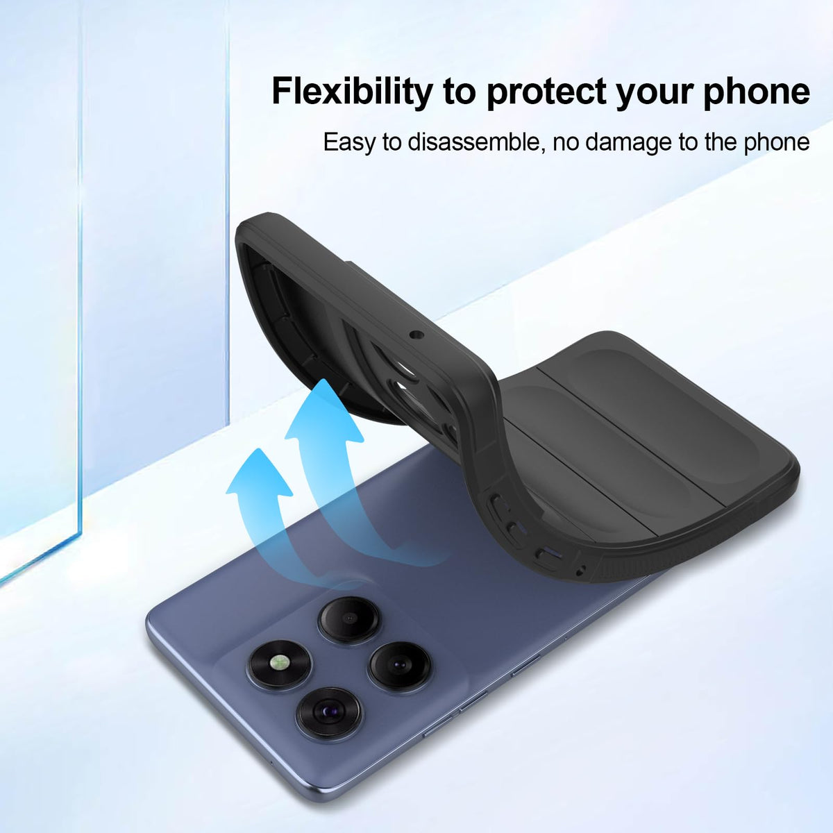 Silicone protective case for shock protection on Motorola Moto Edge 60 Fusion