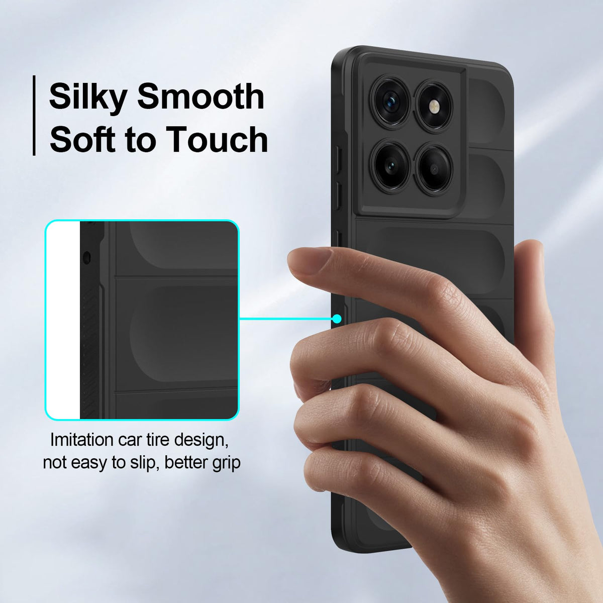 Silicone protective case for shock protection on Motorola Moto Edge 60 Fusion
