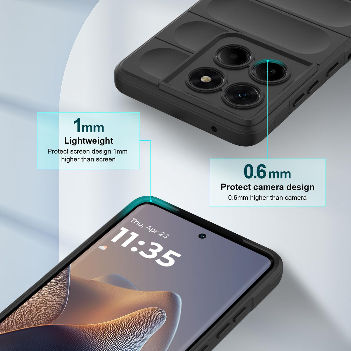 Silicone protective case for shock protection on Motorola Moto Edge 60 Fusion