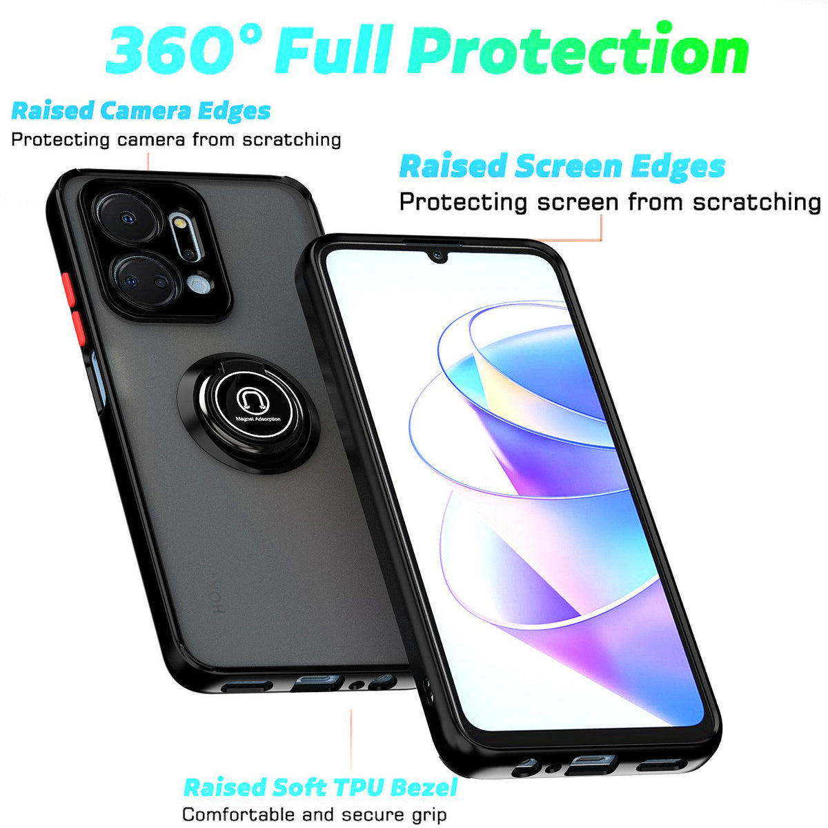 Frosted anti-slip shockproof TPU phone case for Infinix Hot 40, hidden foldable stand protective phone cover