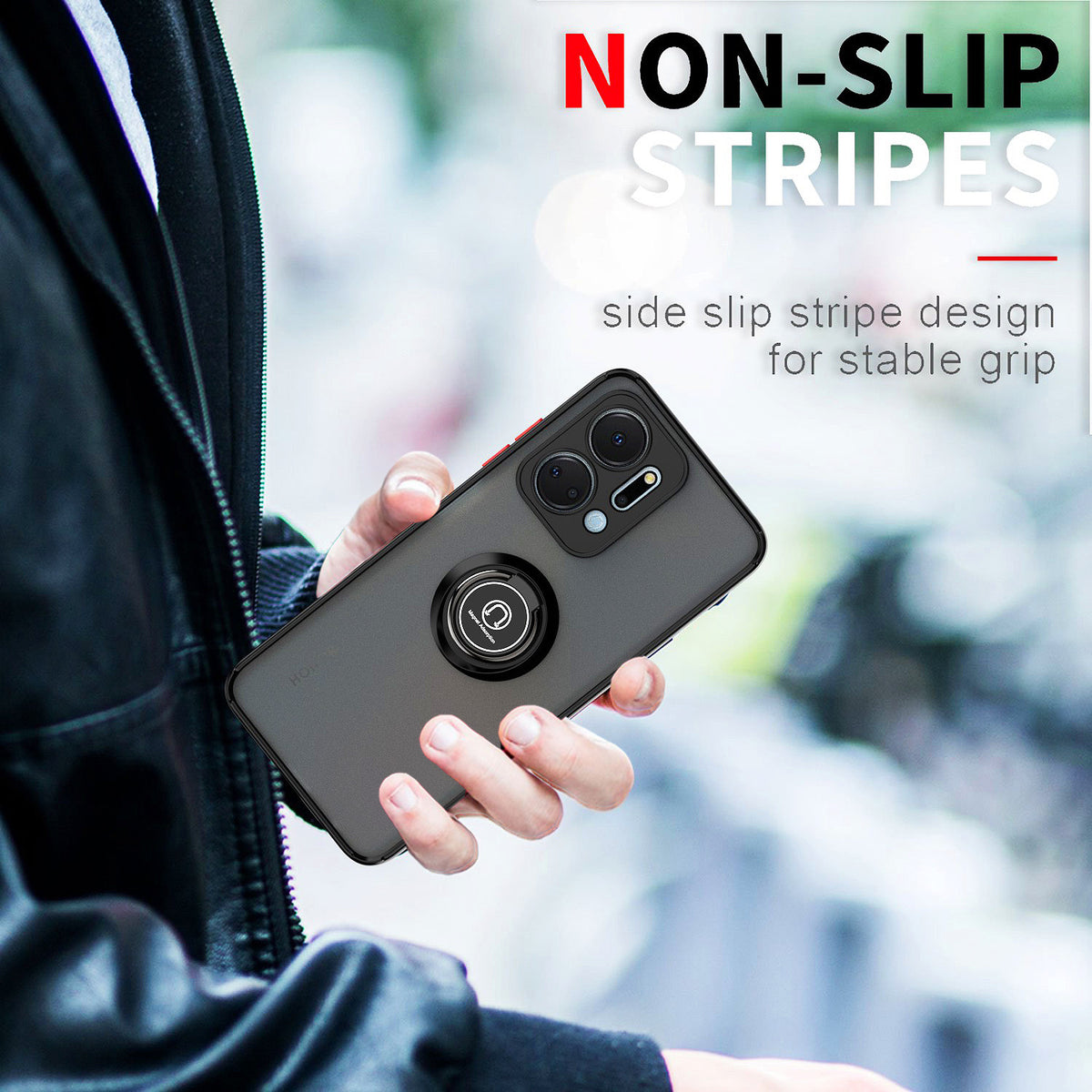 Shockproof TPU case with stand for Infinix Hot 40, anti-yellow full protection cover