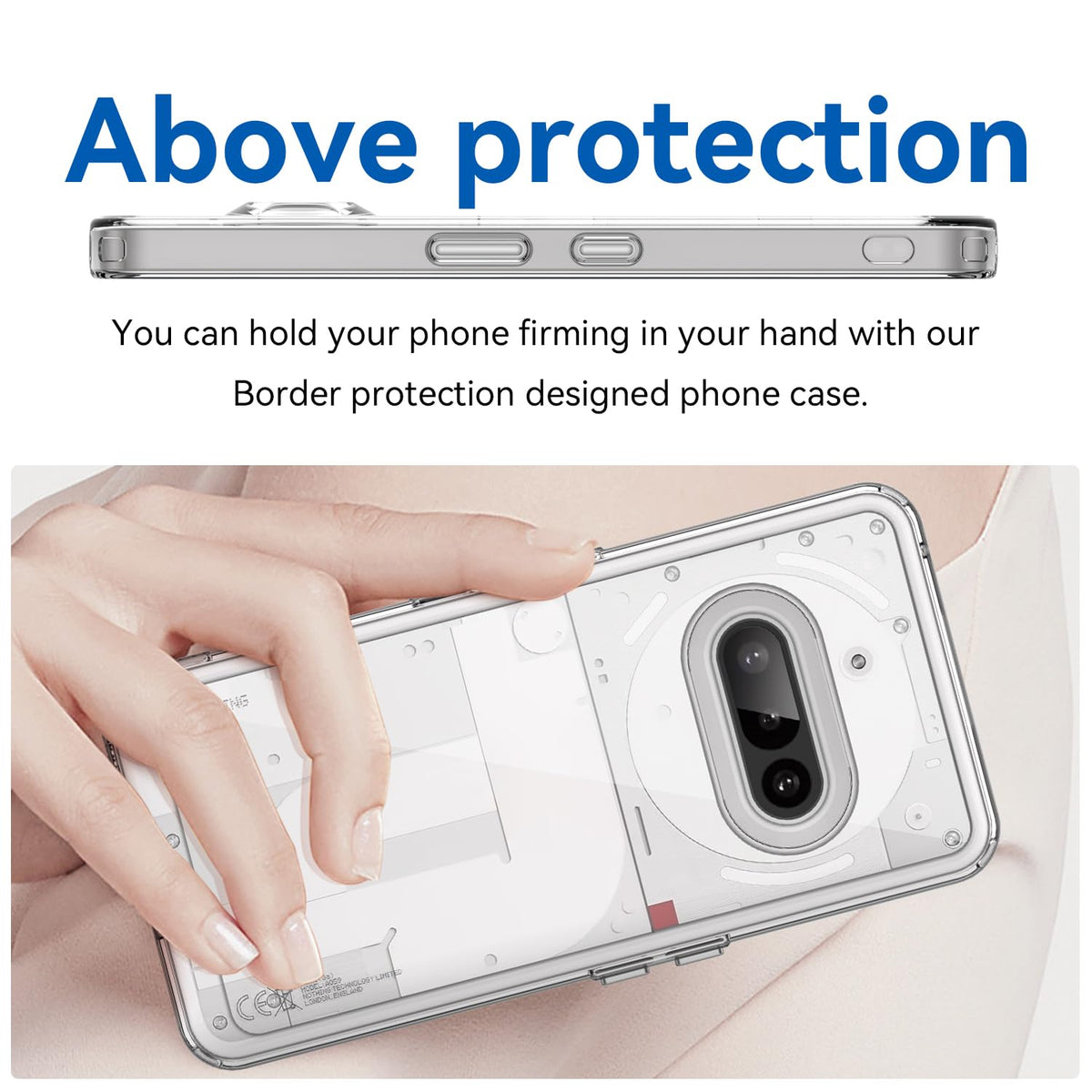 Premium flexible TPU material case for Nothing Phone 3a, ultra slim design