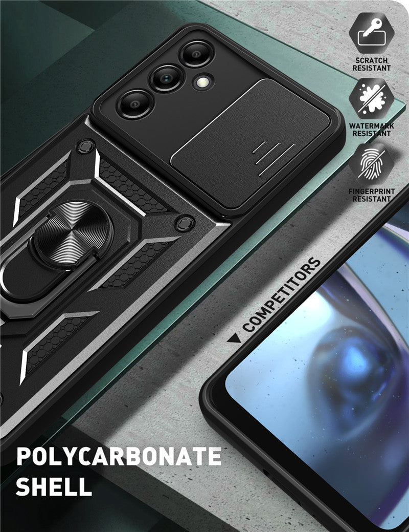 Durable Samsung A13 PC TPU Phone Case with 360° Stand, Anti-Drop Anti-Scratch Car Magnetic Phone Cover