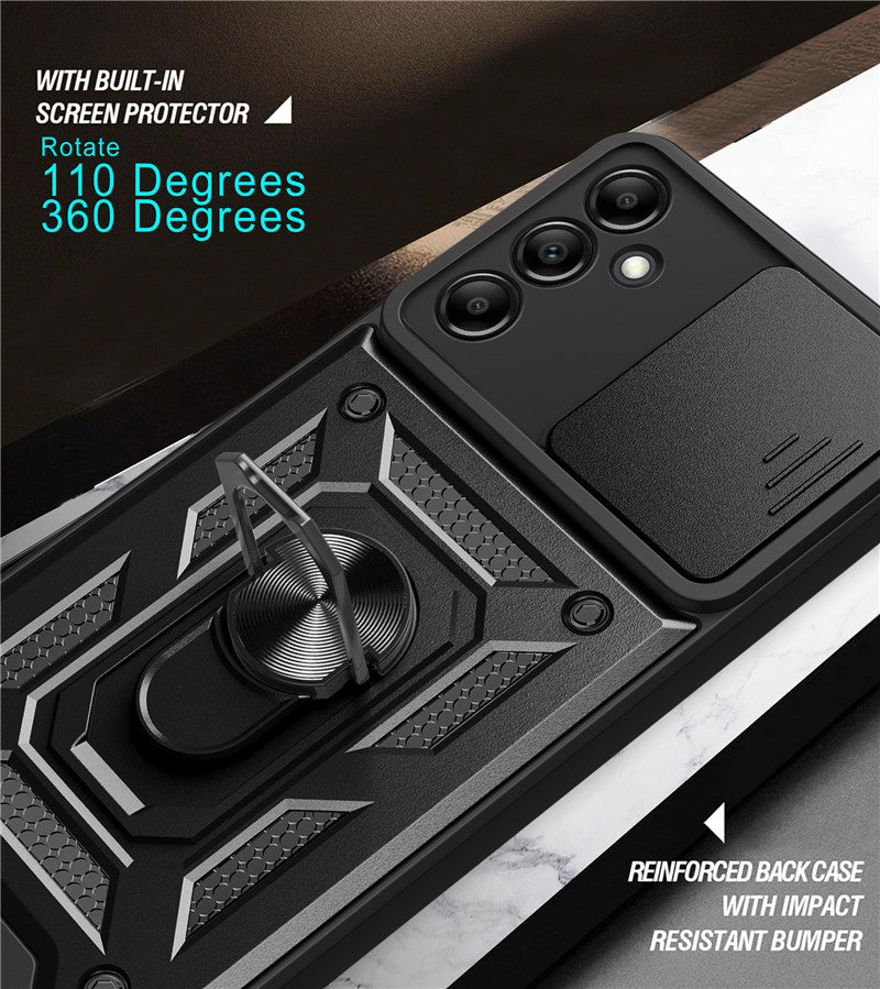 Durable Samsung A13 PC TPU Phone Case with 360° Stand, Anti-Drop Anti-Scratch Car Magnetic Phone Cover