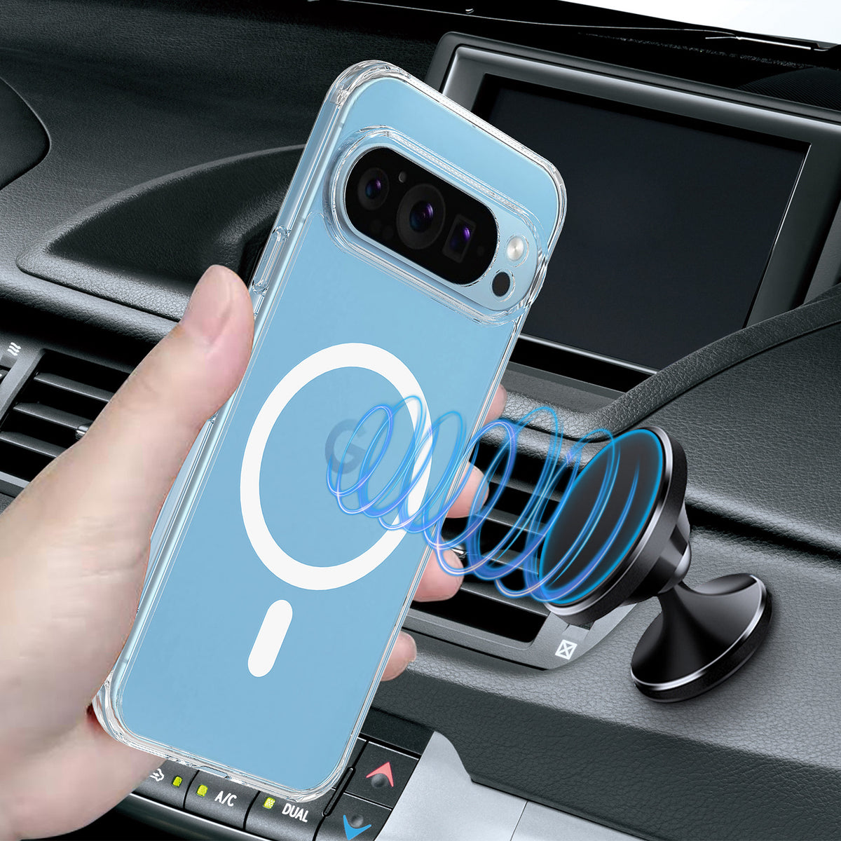 Magnetic ring design Google Pixel 10 case support fast wireless charging