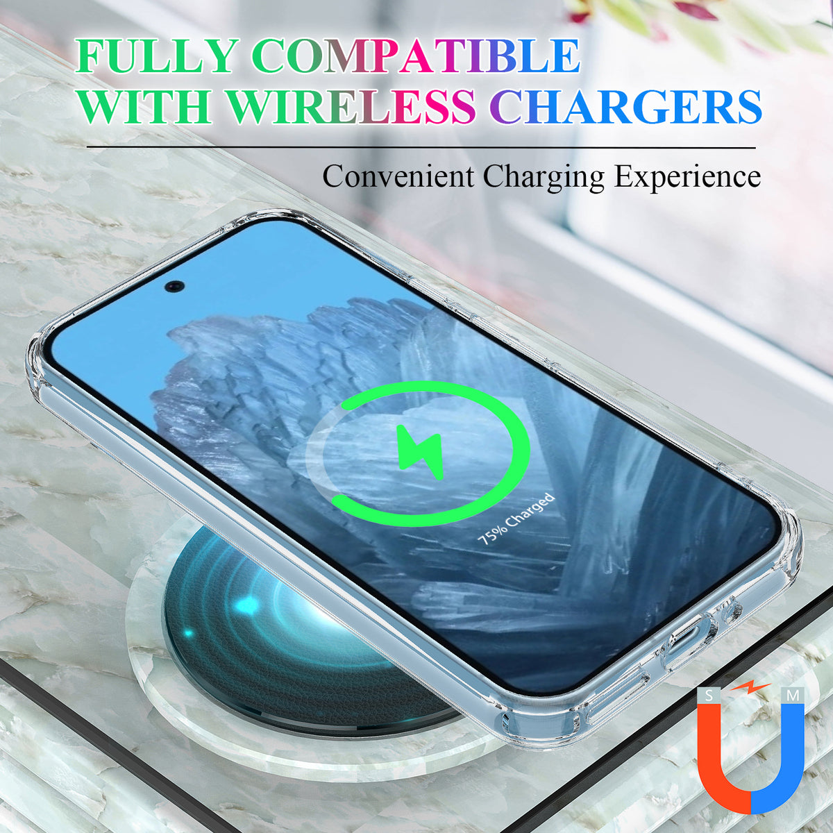 Magnetic ring design Google Pixel 10 case support fast wireless charging