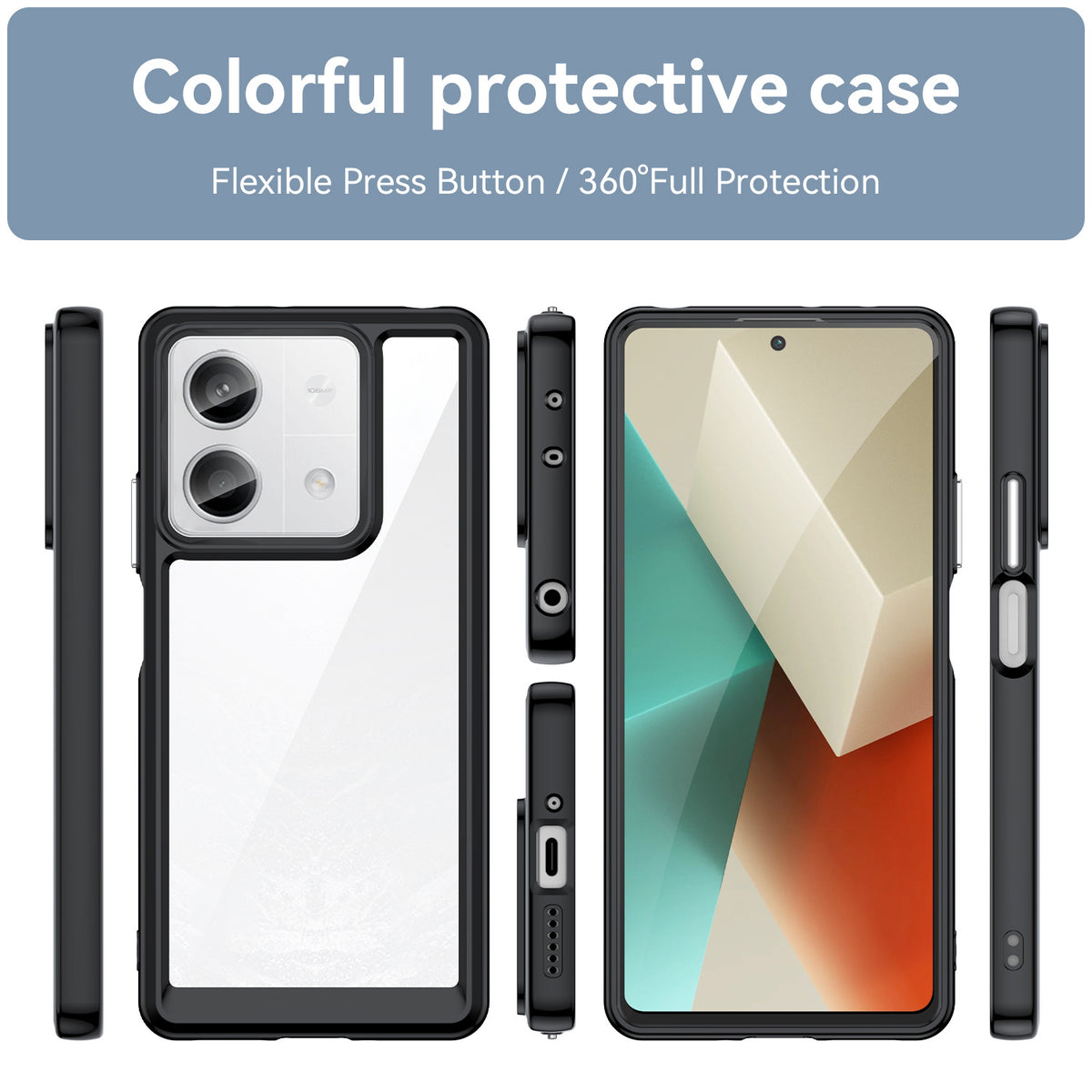 TPU silicone shockproof phone case for Redmi Note 13 Pro 5G