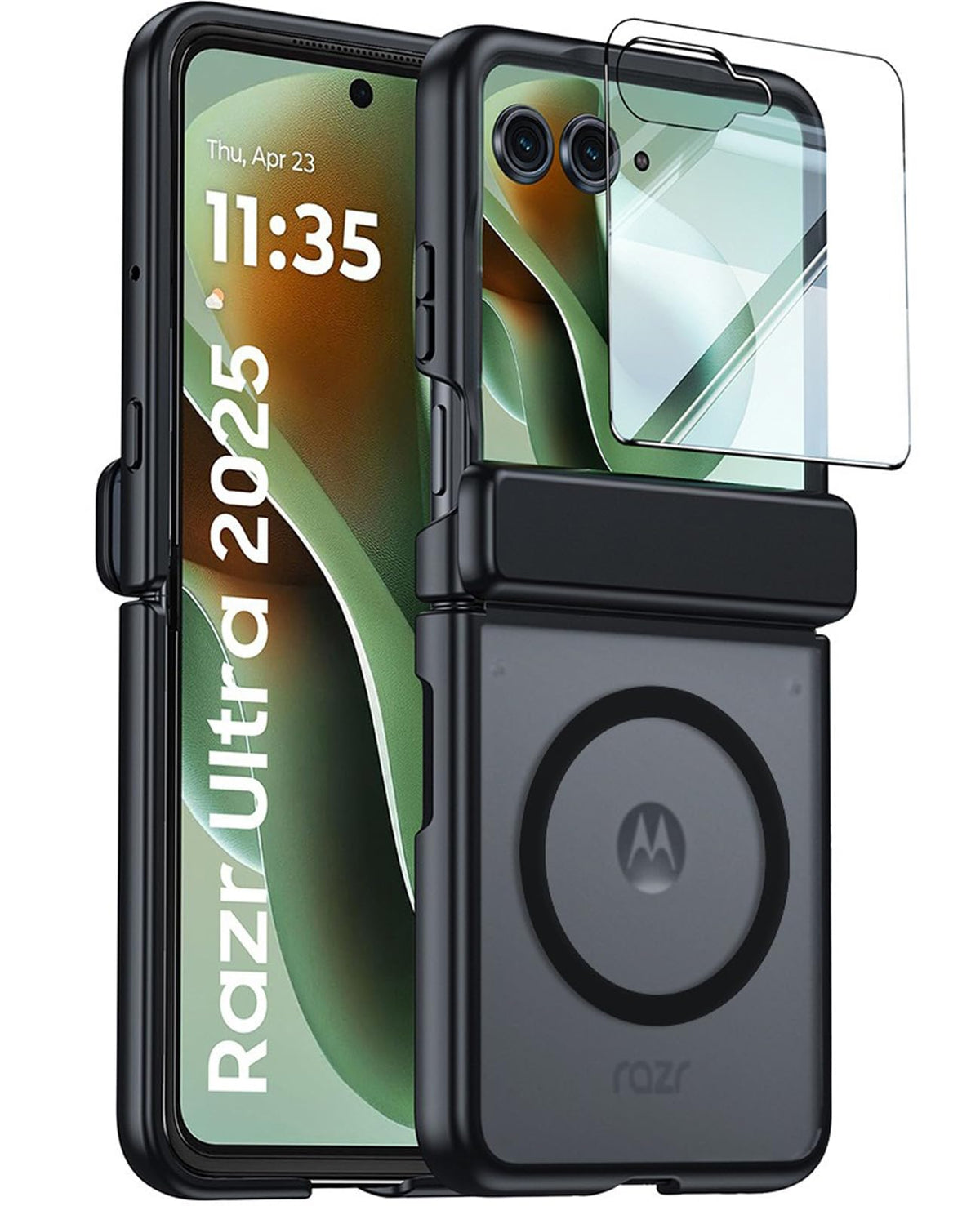 Translucent magnetic Phone case for Motorola Razr 60 Ultra with screen protector