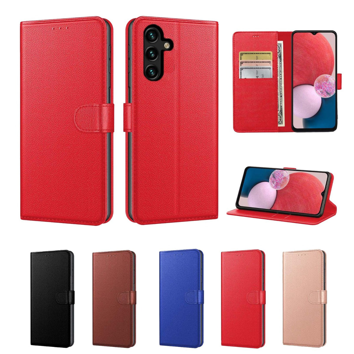 Luxury genuine leather phone case for Samsung Galaxy A14 5G / A14 4G