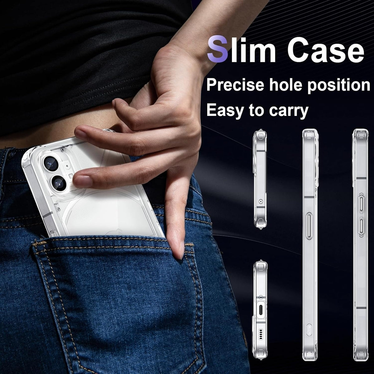 Military-grade shockproof phone case for Nothing Phone 1