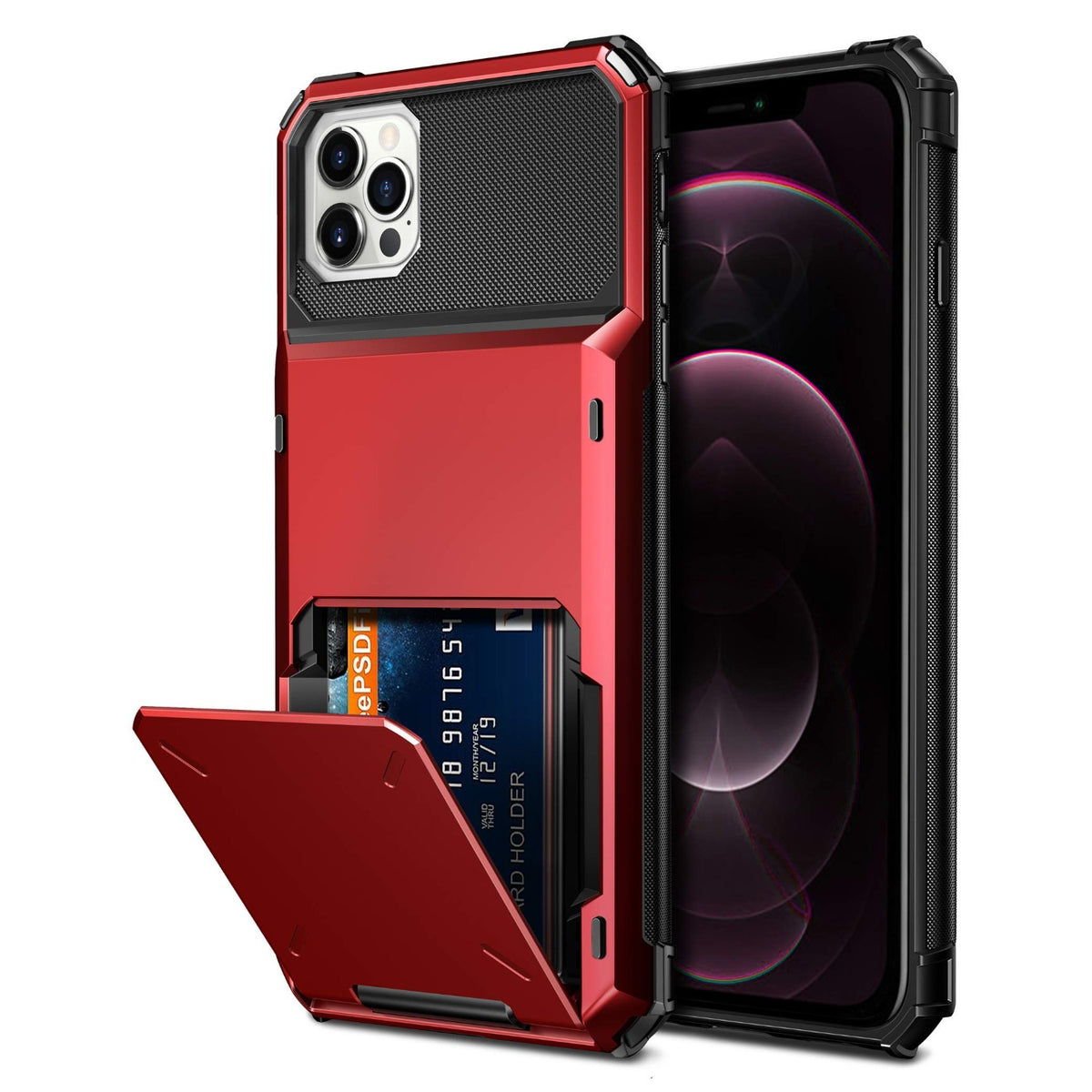 TPU+PC shockproof and drop-proof phone case with card slot for iPhone 17 Pro