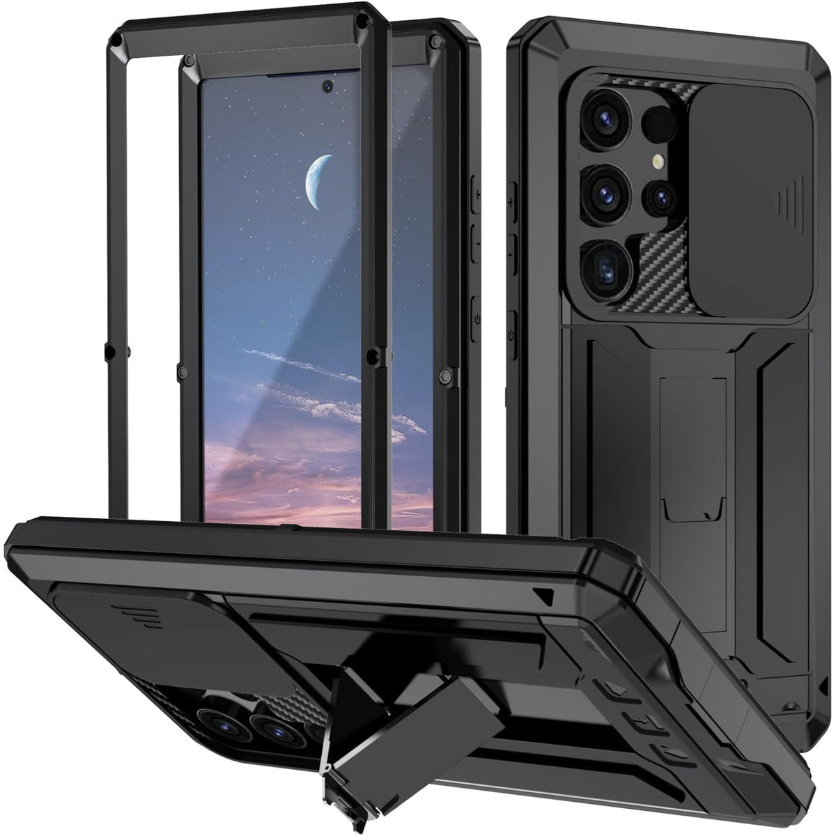 Metal protective case with screen protector for Samsung Galaxy S25 Ul