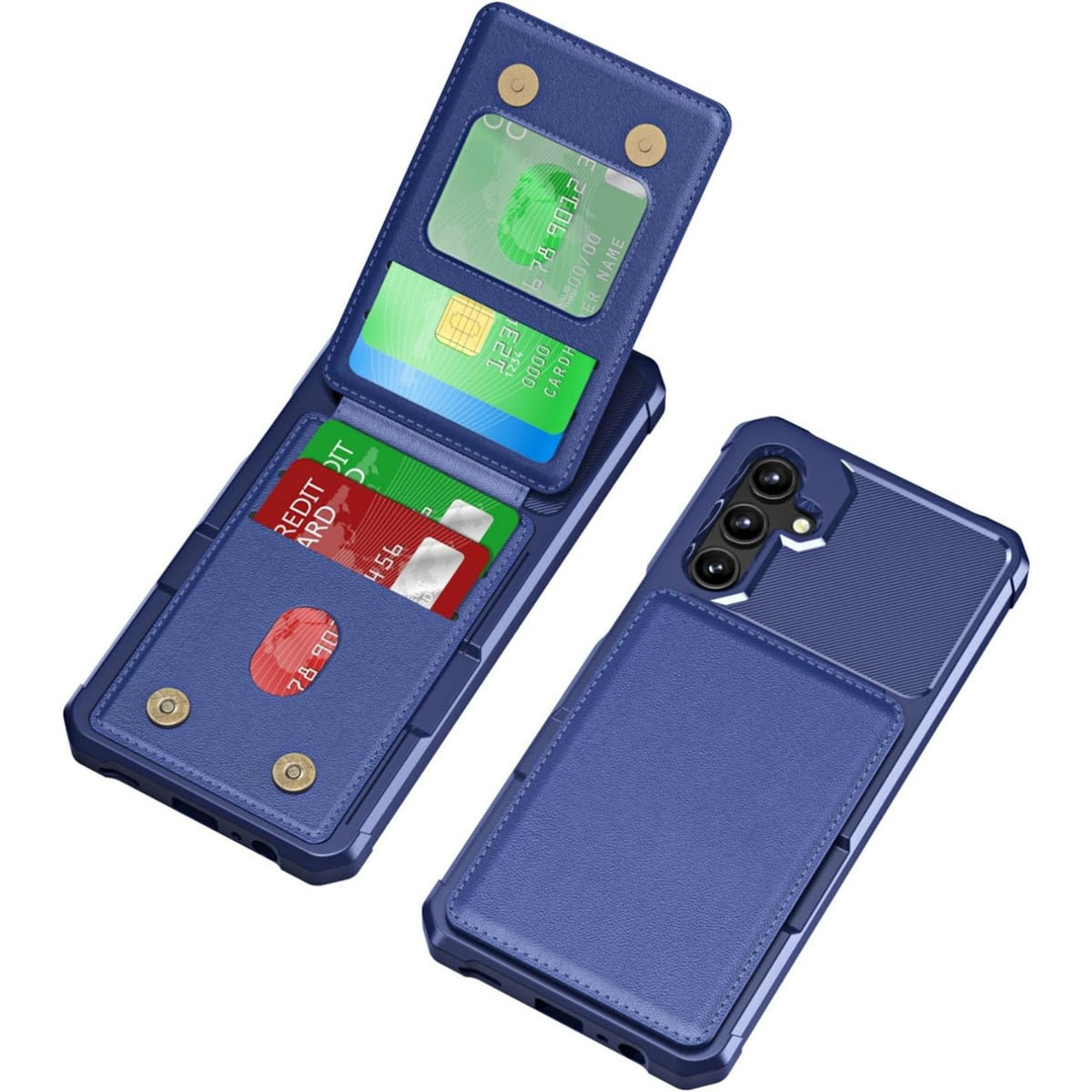 Flip wallet case for Samsung Galaxy A17, military-grade shockproof, with stand