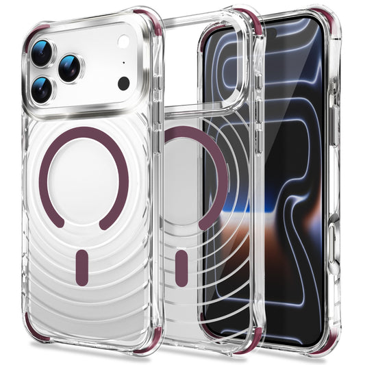 Shockproof Airbag Transparent Magnetic Phone Case for iPhone 17 Pro M