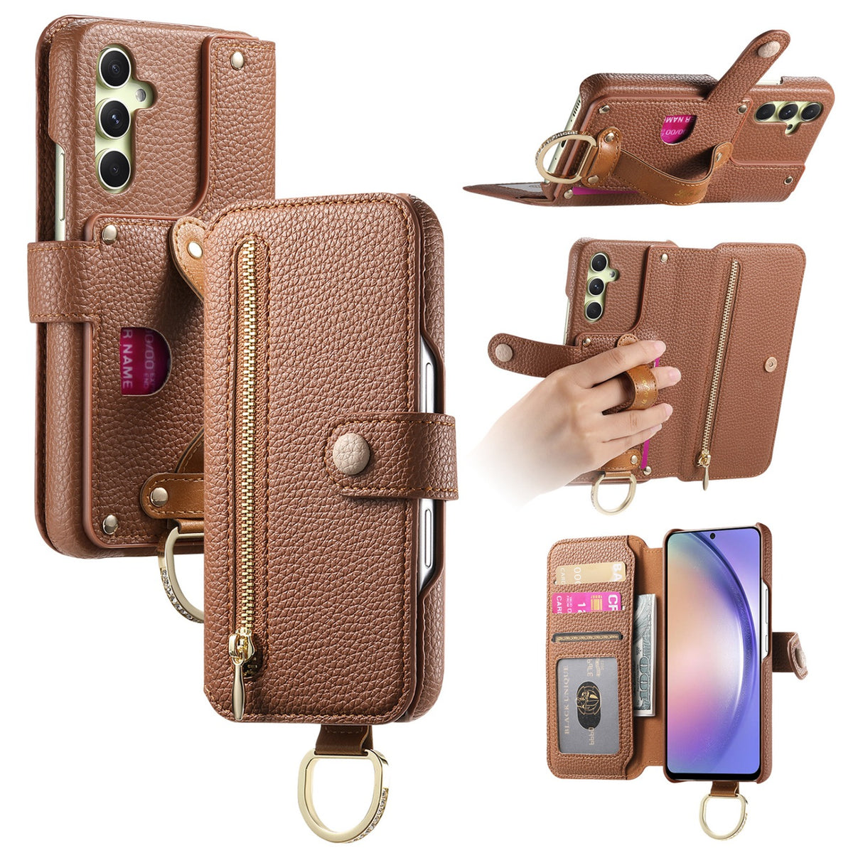 Foldable Wallet-style phone case for Samsung Galaxy A16 with card slot 