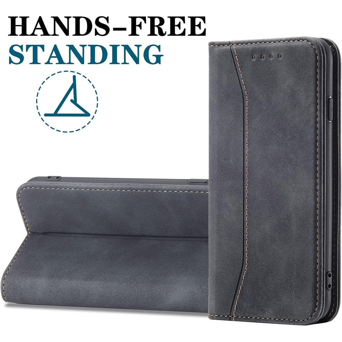 Magnetic genuine leather phone case for Samsung Galaxy S6